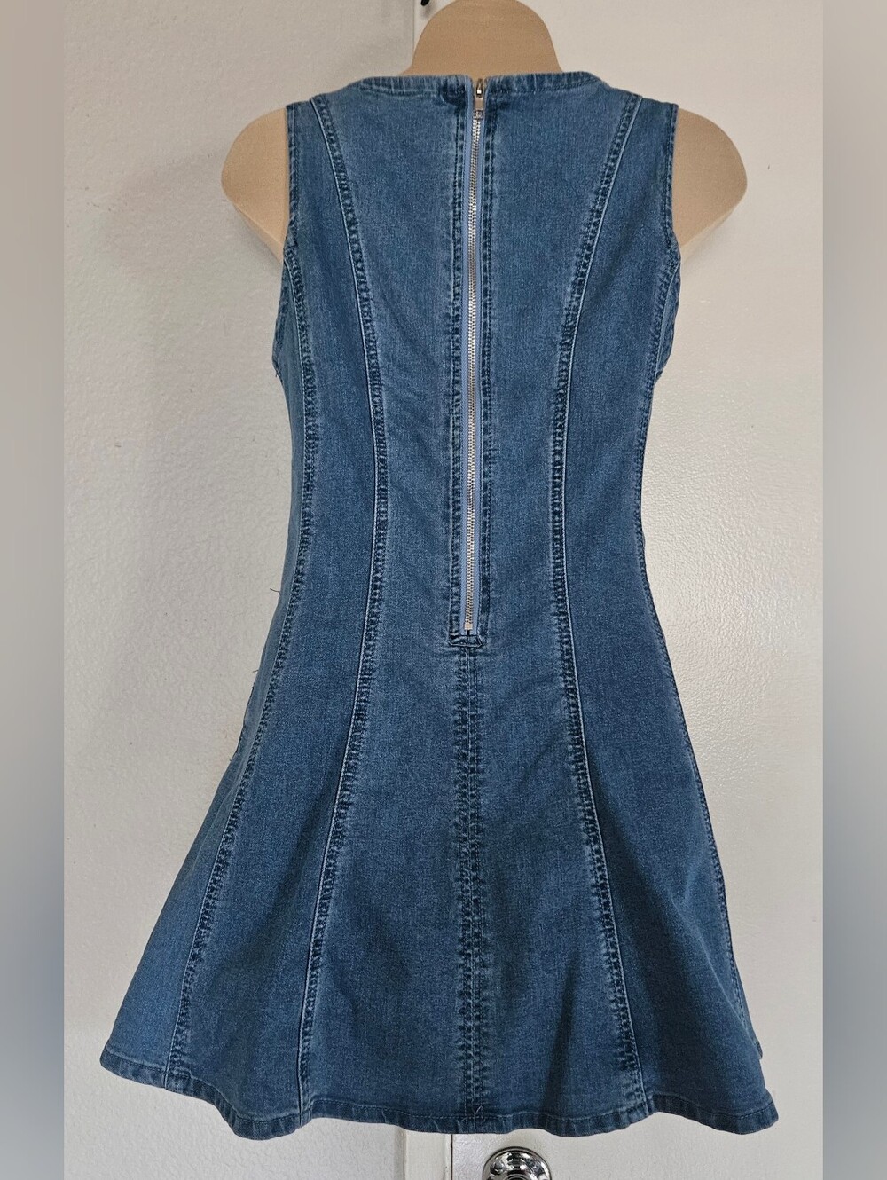 Denim/Jean Flared Dress - Picture 4 of 10